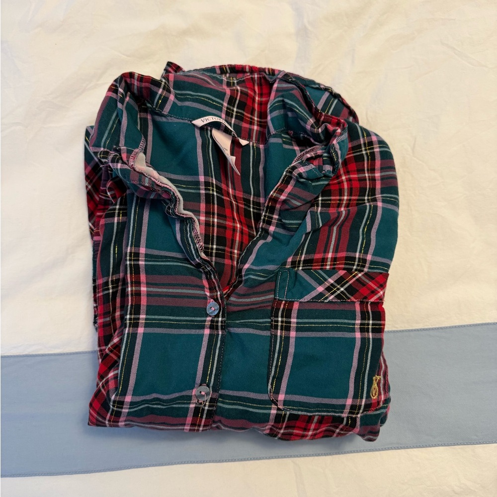 Victoria's Secret Plaid Lounge Pants - Red and Green